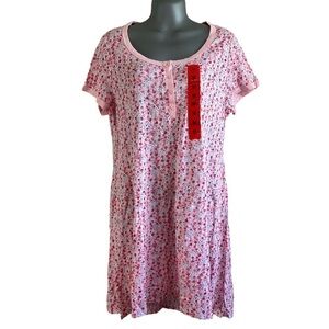 Jane and Bleecker Ladies' Henley Floral Sleepshirt • NWT • Size: Medium